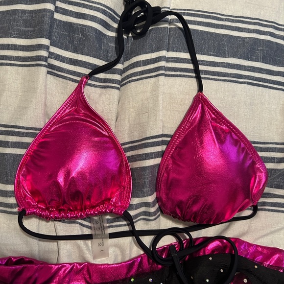 SHEIN swimsuit size Large pink and black - Picture 2 of 5